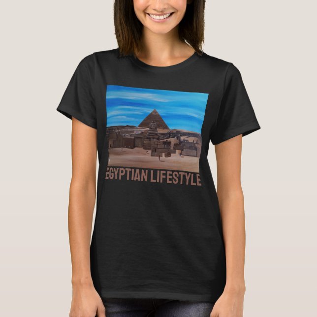 Camiseta La Gran Esfinge y la Pirámide de Khafre (Anverso)