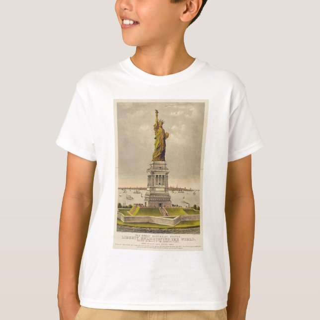 Camiseta La gran estatua de Bartholdi de la libertad (Anverso)