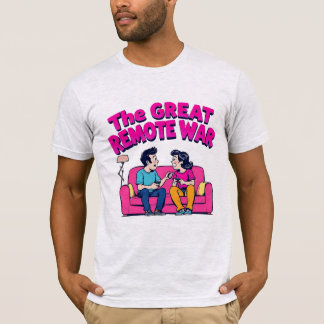 Camiseta La Gran Guerra Remota Divertida Pareja Sofá Contro