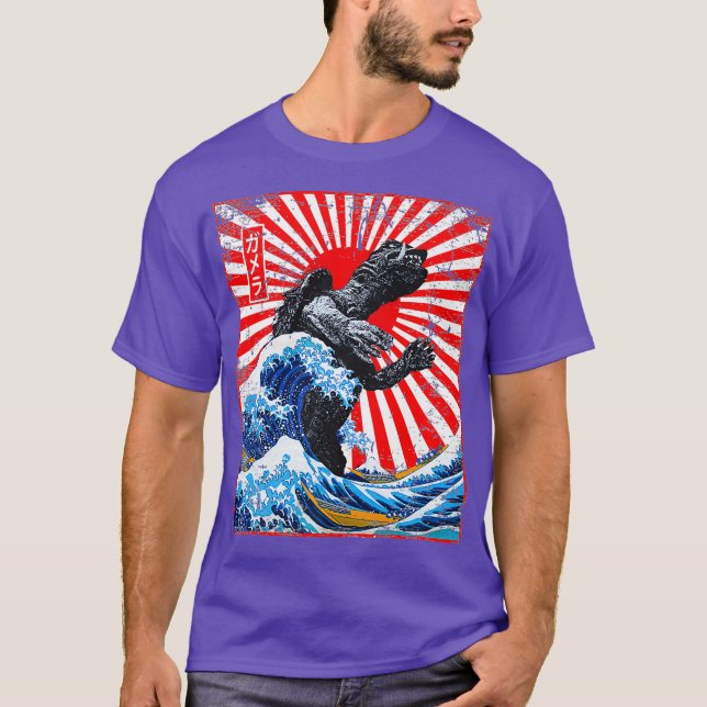 Camiseta LA GRAN OLA DE GAMERA DE KANAGAWA Premium (Anverso)