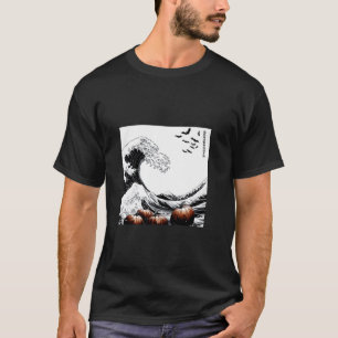 Camiseta La gran ola de Hokusai espeluznaba gatos en camise