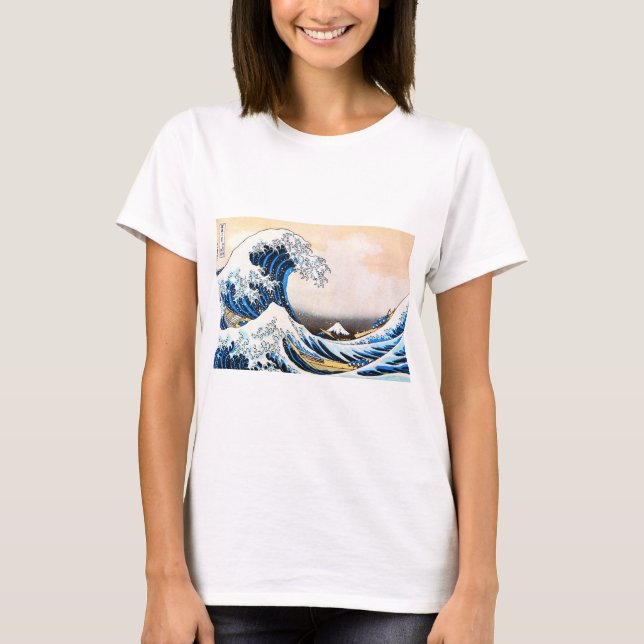 Camiseta La Gran Ola de Kanagawa, Hokusai (Anverso)