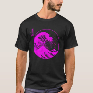 Camiseta La Gran Ola de Kanagawa Hokusai japonés