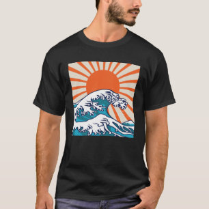 Camiseta La Gran Ola de Kanagawa, poster de la ola japonesa