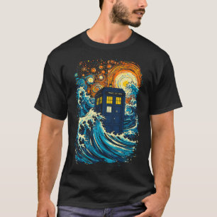 Camiseta La Gran Ola De Kanagawa Y La Caja Azul