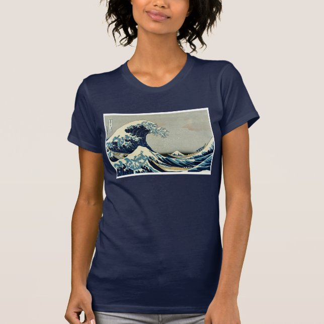 Camiseta La gran ola de Katsushika Hokusai en Kanagawa (Anverso)