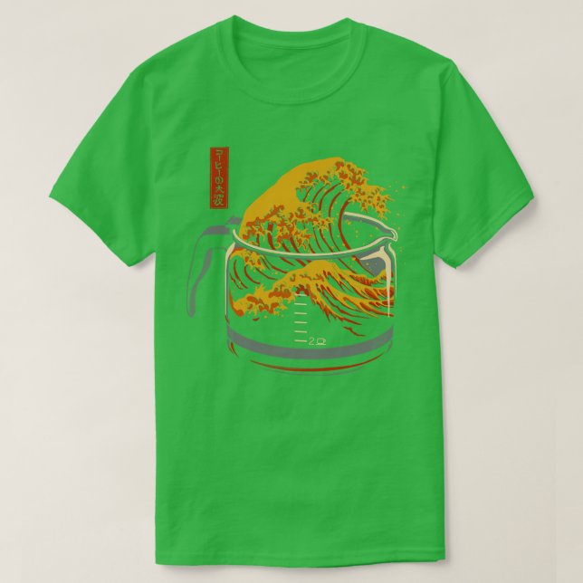 Camiseta La gran ola de la pinza de café (Diseño del anverso)