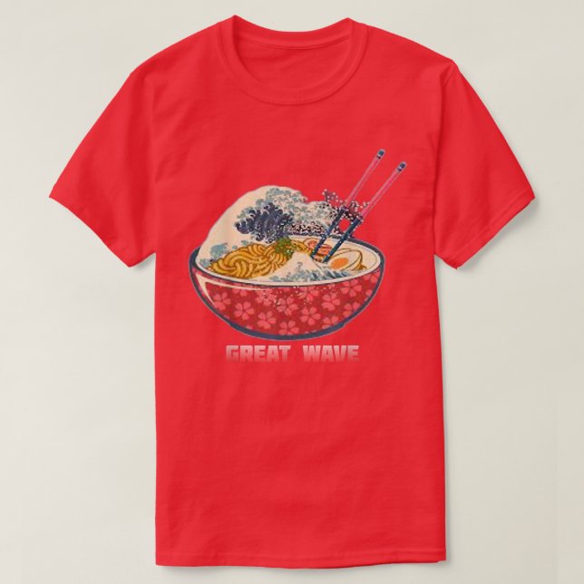 CAMISETA LA GRAN OLA DE RAMEN (Diseño del anverso)