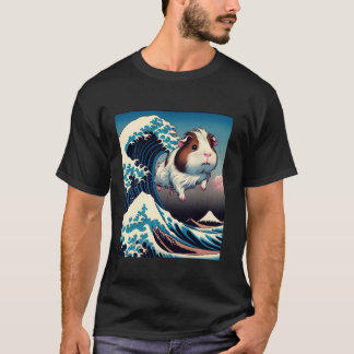 Camiseta La gran ola del anime japonés del cerdo guineano e