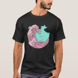 Camiseta La gran ola del arte vintage japonés de Kanagawa