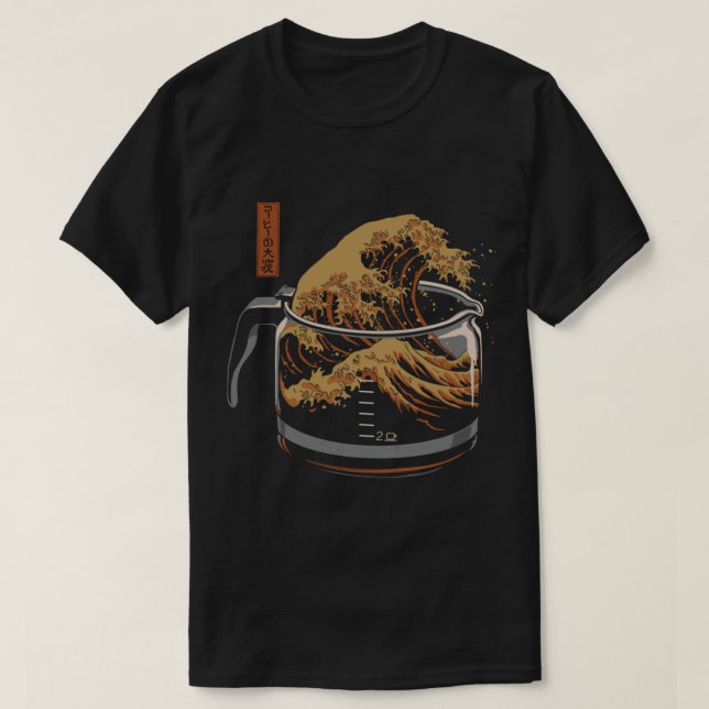Camiseta La gran ola del café (Diseño del anverso)