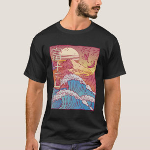 Camiseta La gran ola del monte Fuji de Kanagawa Japón inspi