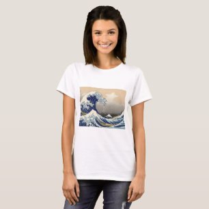 Camiseta La Gran Ola frente a Kanagawa Hokusai