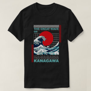 Camiseta La Gran Ola frente a Kanagawa Japonés Retro
