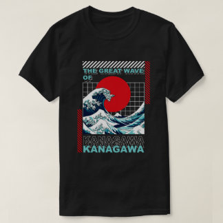 Camiseta La Gran Ola frente a Kanagawa Japonés Retro