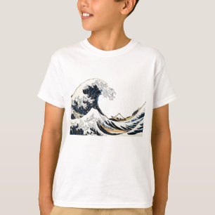 Camiseta La Gran Ola Fuera de Kanagawa Hokusai, arte japoné