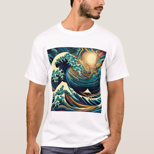 Camiseta La Gran Ola, la ola de Kanagawa v1 (Anverso)