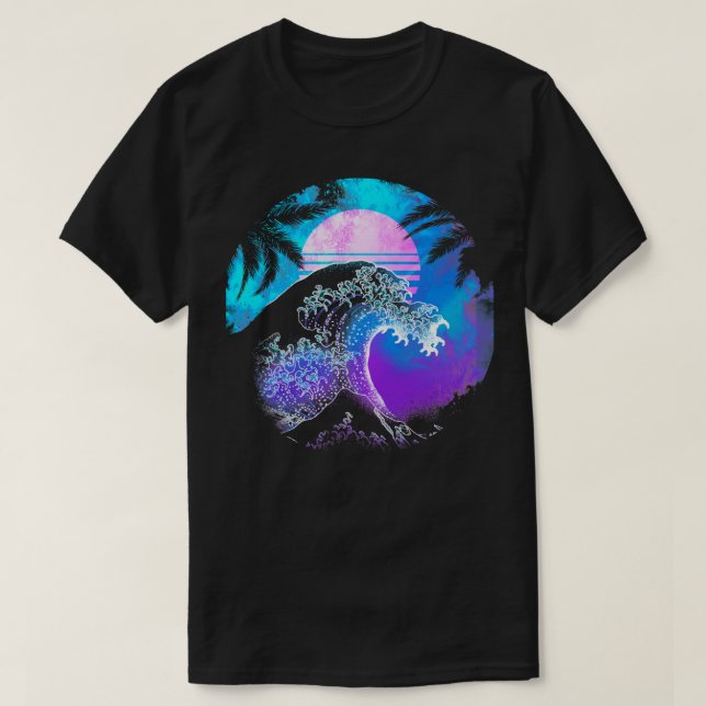 Camiseta La gran ola retro (Diseño del anverso)
