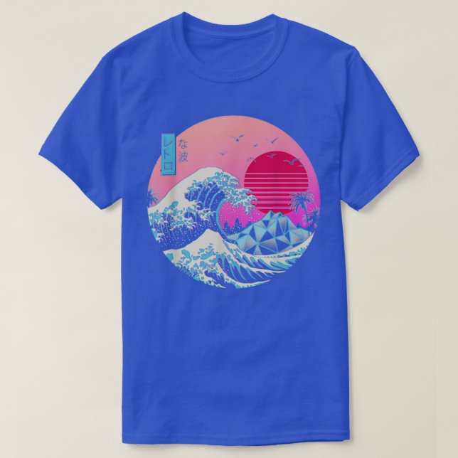 Camiseta La gran ola retro (Diseño del anverso)
