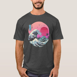 Camiseta La gran ola retro sobredimensionada