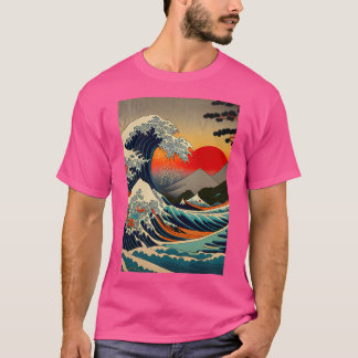 Camiseta La Gran Oleada De Kanagawa En El Dusk Activo