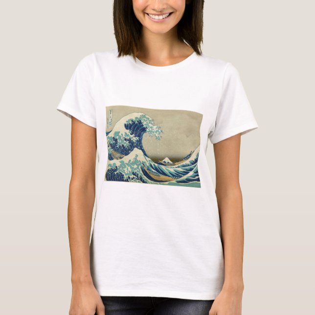 Camiseta La gran onda de Kanagawa de Katsushika Hokusai (Anverso)