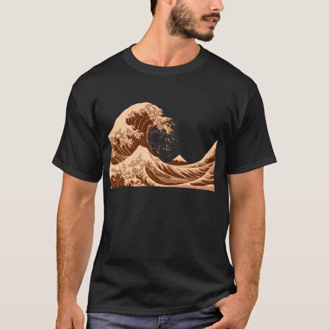 Camiseta La gran onda de Kanagawa el monte Fuji Japón (Anverso)