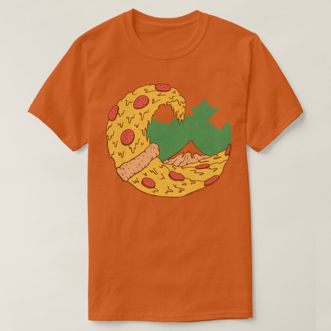 Camiseta La gran pizza de Kanagawa (Diseño del anverso)