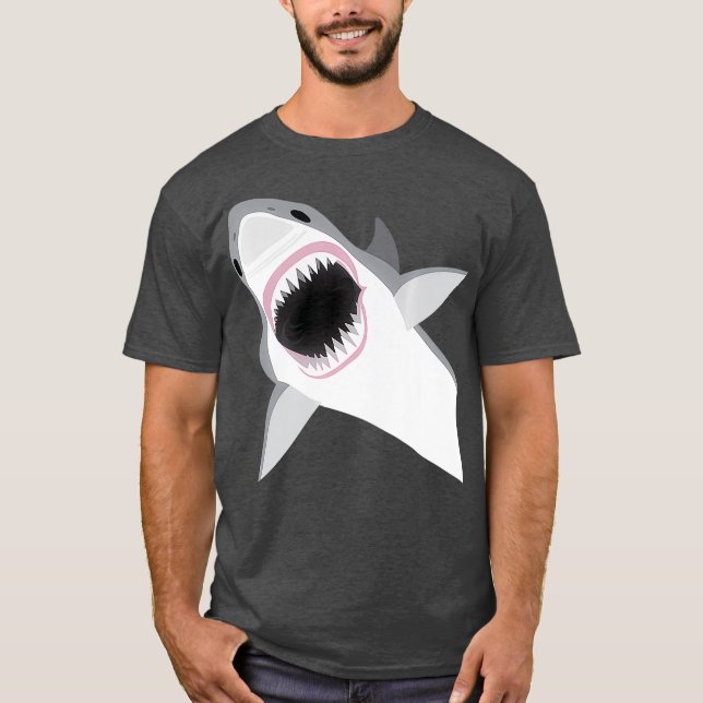Camiseta La gran prima del tiburón blanco saltando (Anverso)