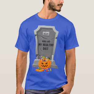 Camiseta La Grasona Funny Aquí Miente Mi Hallowe Saludable