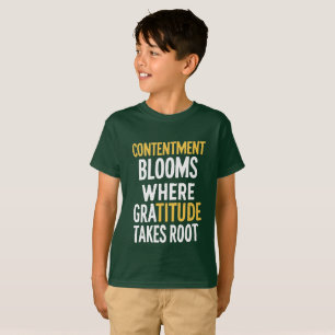 Camiseta La gratitud crece- citas inspiradoras