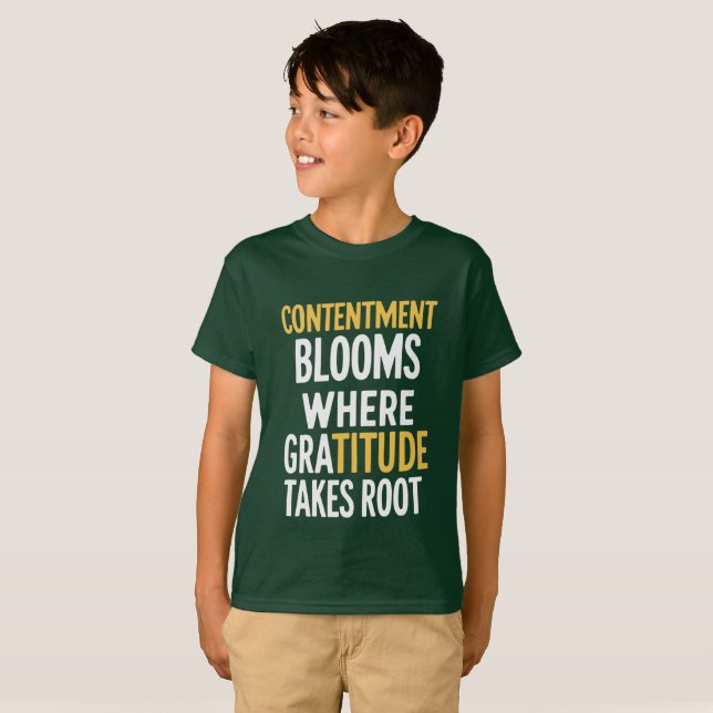 Camiseta La gratitud crece- citas inspiradoras (Anverso completo)
