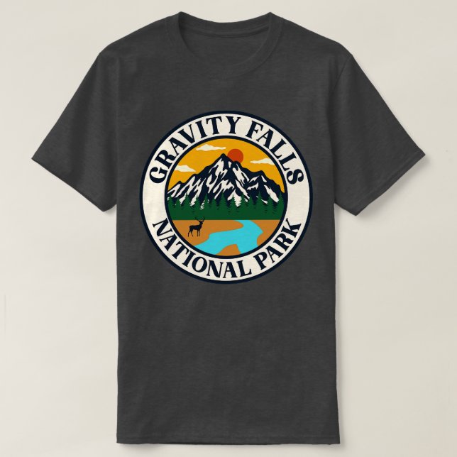 Camiseta La gravedad cae en el parque nacional 1 (Diseño del anverso)