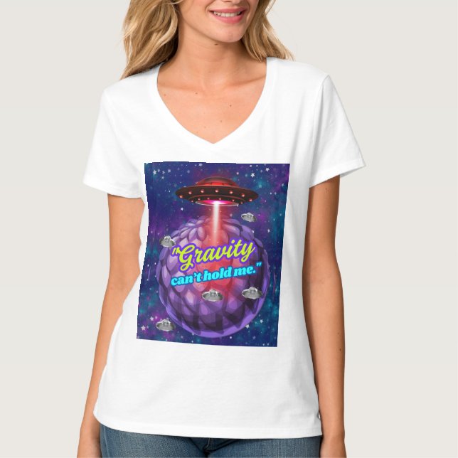 CAMISETA LA GRAVEDAD NO PUEDE SOSTENERME (Anverso)