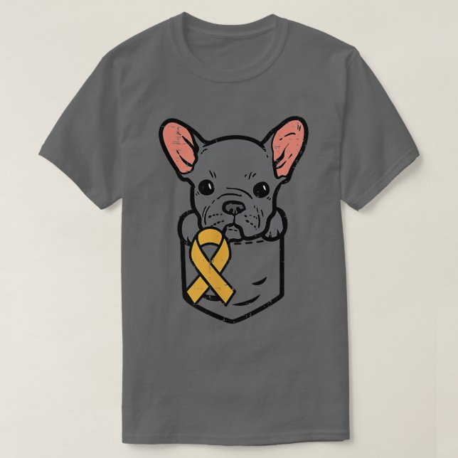 Camiseta La guerra de la cinta del cáncer infantil Pocket F (Diseño del anverso)