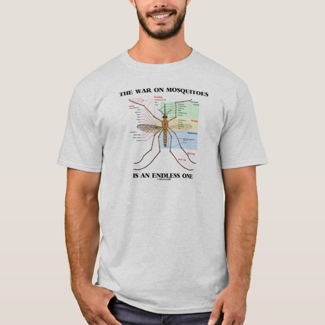 Camiseta La guerra en mosquitos es sin fin (el mosquito) (Anverso)