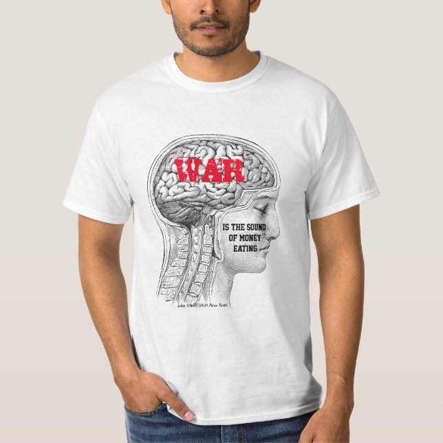 Camiseta La GUERRA es el sonido del dinero comiendo~micropo (Anverso)