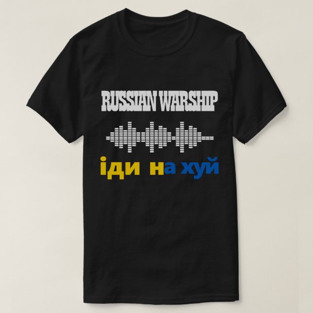 Camiseta La guerra rusa se va sola, detengan la guerra en U (Diseño del anverso)