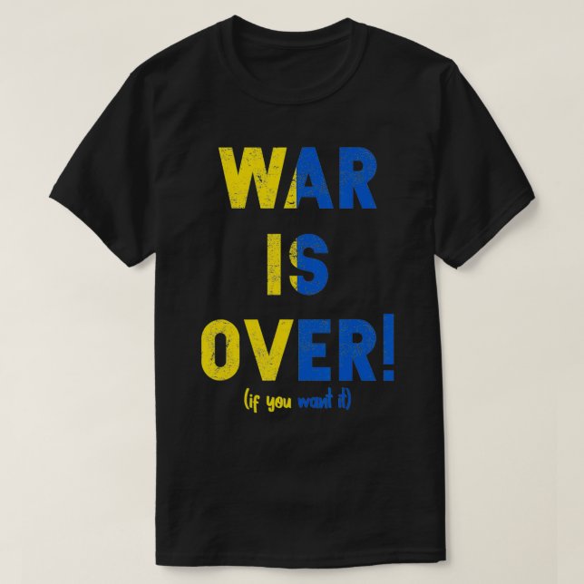 Camiseta La guerra terminó con el apoyo de Ucrania (Diseño del anverso)