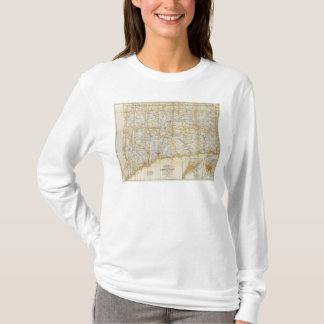 Camiseta La guía de Mendenhall, mapa de camino Connecticut