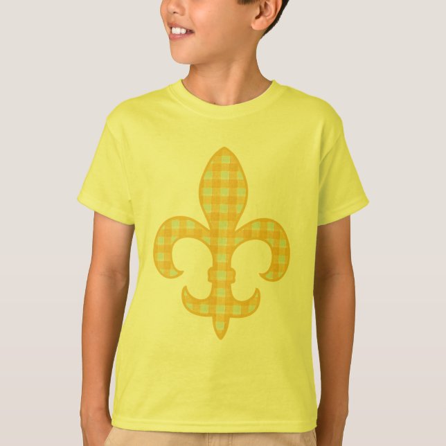 Camiseta La guinga amarilla de la flor de lis embroma la (Anverso)