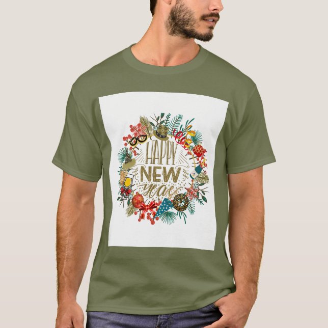 Camiseta La guirnalda de Año Nuevo (Anverso)