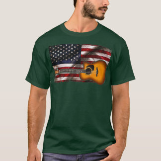 Camiseta La guitarra 4 de julio entrega la bandera estadoun