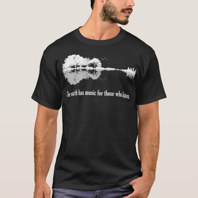 Camiseta La Guitarra Acústica Tierra Tiene Música Para Los  (Anverso)