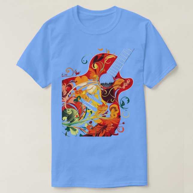 Camiseta La guitarra de la música guitarista de la vida gra (Diseño del anverso)