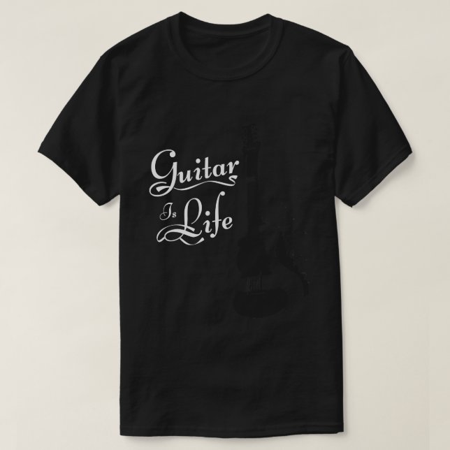 Camiseta La guitarra es vida (Diseño del anverso)