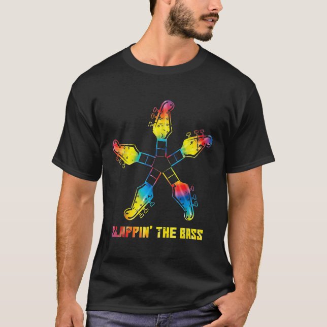 Camiseta La Guitarra Retro De Tejido De Vapor (Anverso)