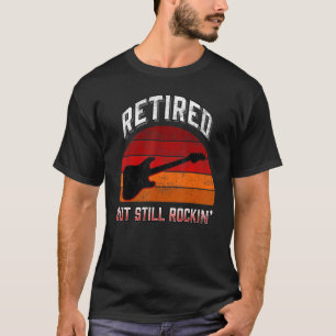 Camiseta La guitarra rock musical de Rockin se retira pero