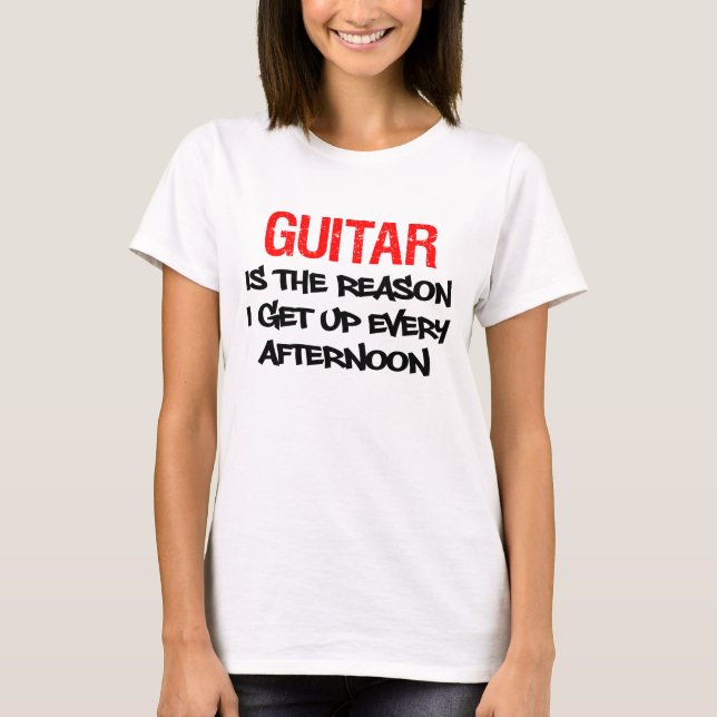 Camiseta La guitarra se levanta cada tarde (Anverso)