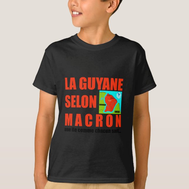 Camiseta La Guyane selon Macron est une île (Anverso)